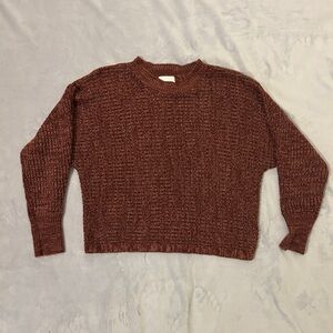 pink rose knit sweater